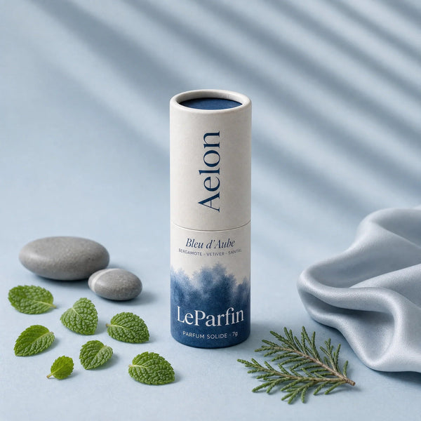 Aelon, parfum solide homme boisé frais sans alcool, stick LeParfin