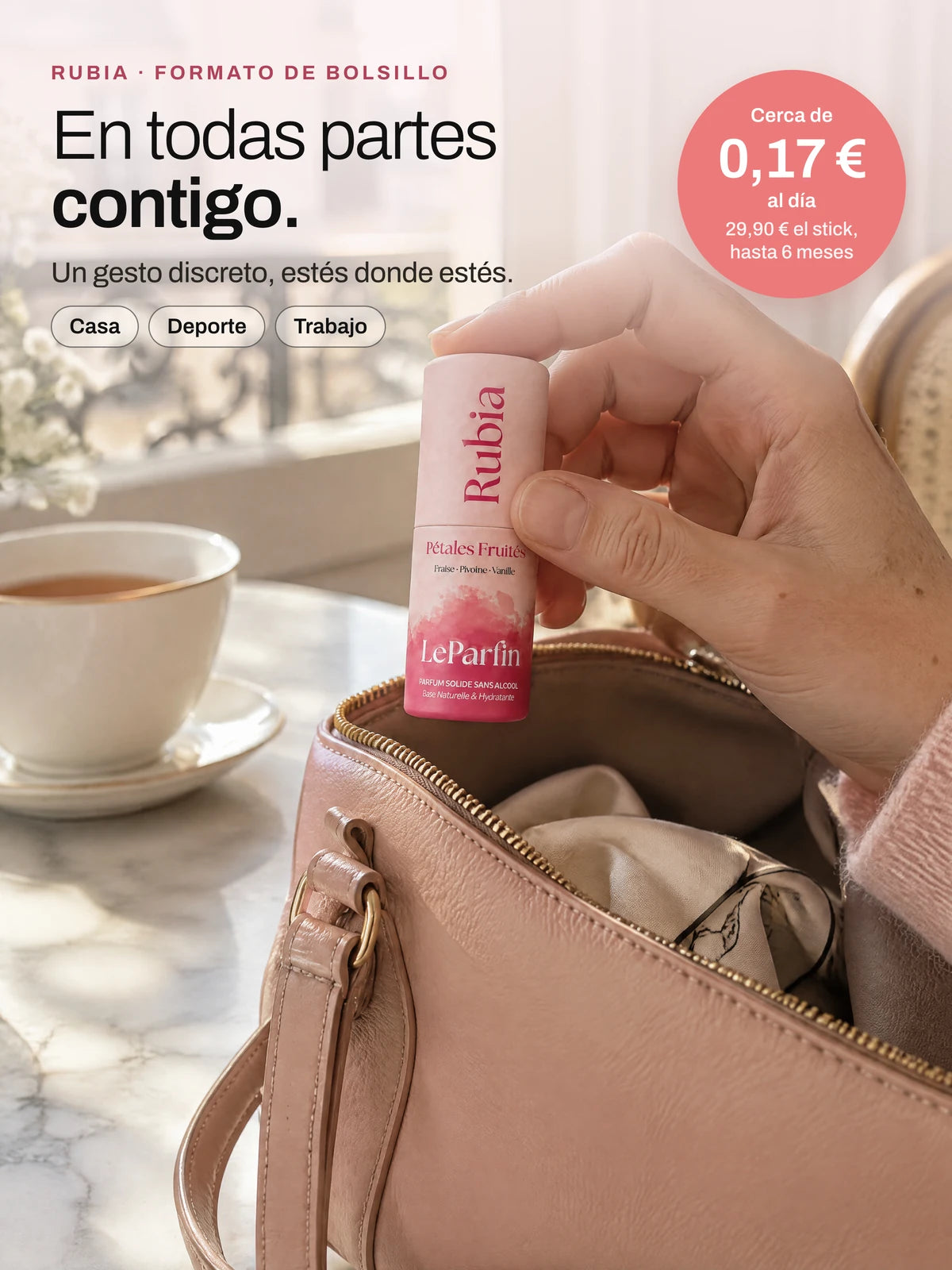 Rubia, un perfume para llevar a todas partes: en casa, en el deporte o en el trabajo