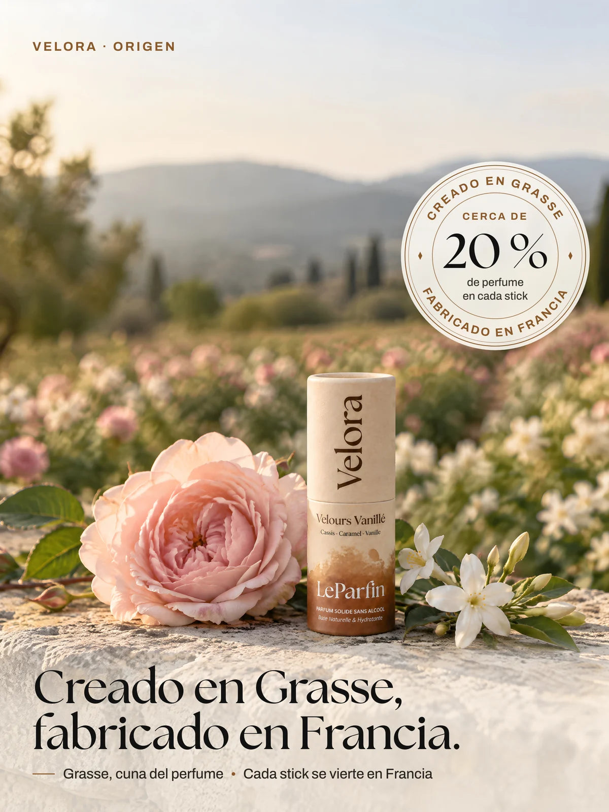 Velora, creado en Grasse y fabricado en Francia