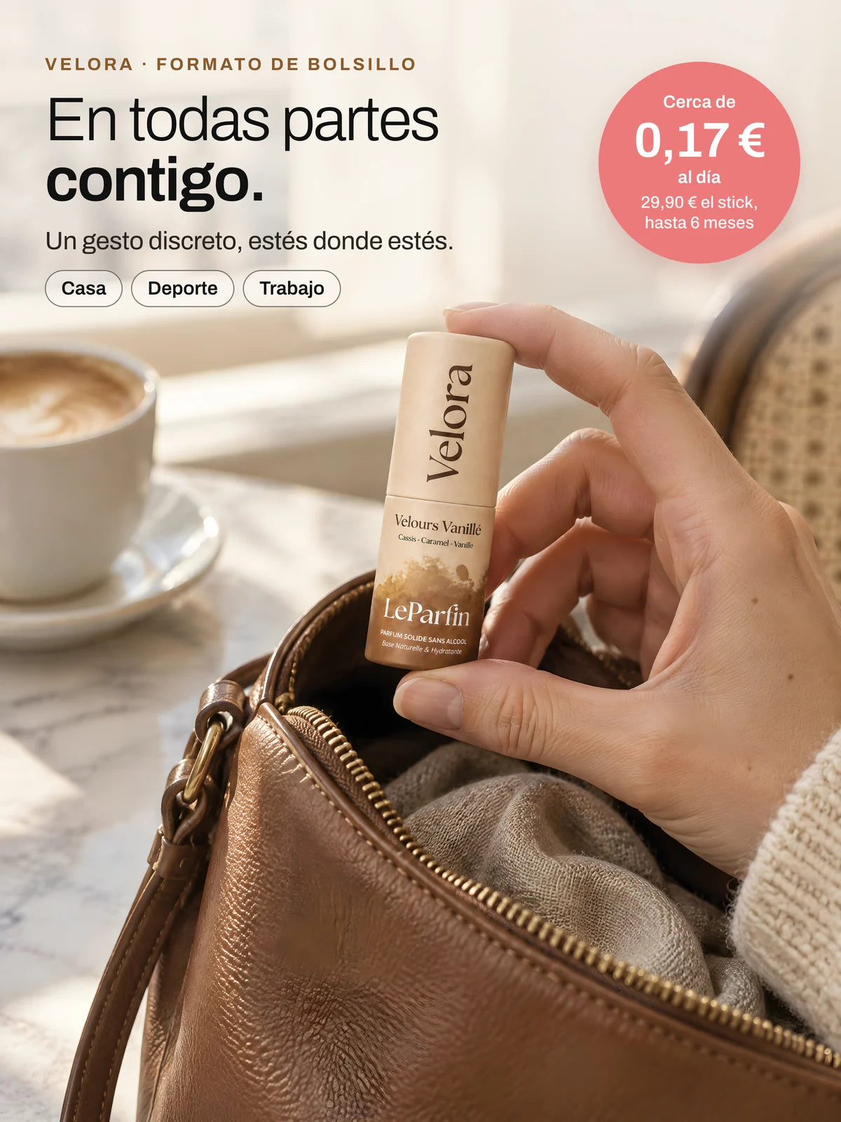Velora, un perfume para llevar a todas partes: en casa, en el deporte o en el trabajo