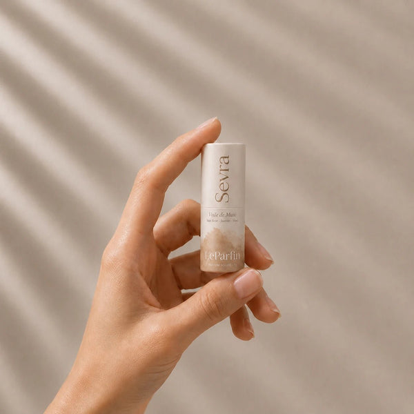 Sevra, parfum solide musc clean sans alcool, stick LeParfin